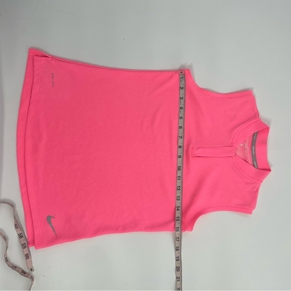 Nike Women’s Golf Polo Sleeveless Pink 1/4 Zip Dryfit Tennis Golf Polo Small - Picture 9 of 12